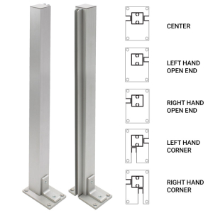 FHC 24" End Heavy Duty Partition Post