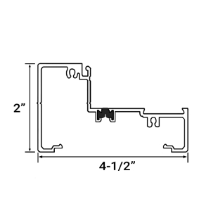 FHC Aluminum 2" x 4-1/2" Thermal Center Glazed Sill/Horizontal - 289" Long