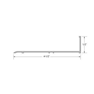 FHC Aluminum 1.75 x 4.5 100 Series Center Glaze Subsill Flashing 24'-1&rdquo; Length