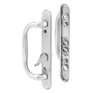 FHC Sliding Door Handle Set Solid Brass - Satin Nickel PVD Finish
