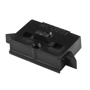 FHC Black Vinyl Spring-Loaded Sliding Window Tilt Latch - Acorn
