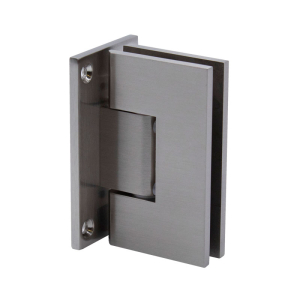 FHC Glendale Square 5 Degree Positive Close Wall Mount Hinge Full Back Plate - Brushed Nickel