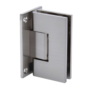 FHC Venice Adjustable Square Wall Mount Hinge Full Back Plate - Brushed Nickel