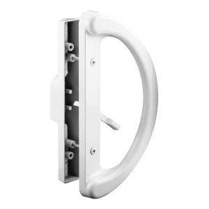 FHC Mortise Style Sliding Patio Door Handle Set - White Diecast - Non-Keyed (Fits 3-15/16&rdquo; Hole Spacing)