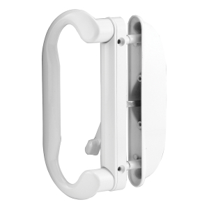 FHC Diecast - White - Patio Door Handle Set - Square Drive Center Lever - Used For Roto