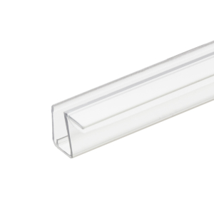 FHC Clear 90 Degree Side Strike Seal for 3/8" Glass