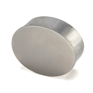 FHC End Caps for 3-1/4" x 2-1/2" Oval Cap Rail - Brushed Stainless Steel