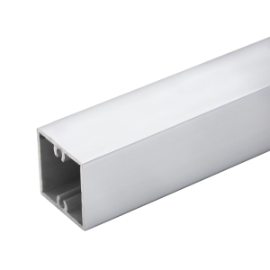 FHC 1-1/8" Square Partition Post Extrusion Sample - 12" Length - Brite Anodized