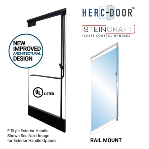 FHC Dummy Handle "FS" Exterior Short Height Pull Handle LHR Top Rail Mount - Custom Powder Coat