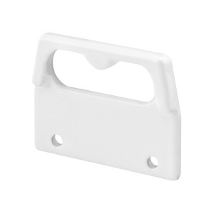 FHC Face Mount Keeper For Vertical Sliding Sash Locks - 1" Hole Spacing - Diecast Construction - White - (Single Pack)