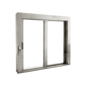 FHC Manual Deluxe Service Window XO with 1/4" Clear Tempered Glass