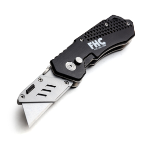 FHC Folding Utility Knife with Belt Clip - 10 Blade Quick Change