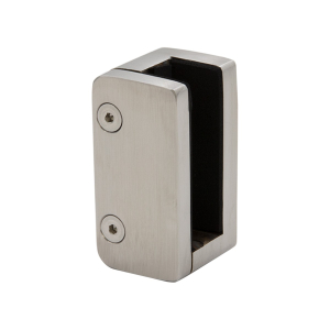 FHC GrandVue Series Pressure Fit Left End Bottom Glass Clamp For 1/2" - 9/16" Thick Glass