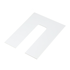 FHC 1/32" x 4" Jumbo Plastic White Horseshoe Shims -  100pk