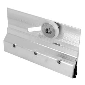 FHC Frameless Shower Door Top Bracket Roller Assembly - 3/4" Round Plastic Wheel - Ball Bearings - Extruded Aluminum - Bright Finish (2 Pack)