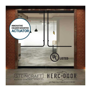 FHC Magnalink Egress Device - A Exterior Pull Handle -  LHR - Metal Door Mount - Exterior Keyed Access - Brushed Stainless       