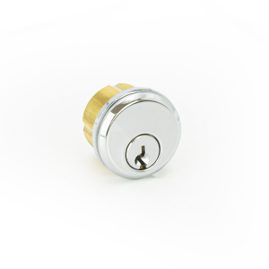 FHC Mortise Keyed Cylinder w/3mm Trim Ring - Keyed Different
