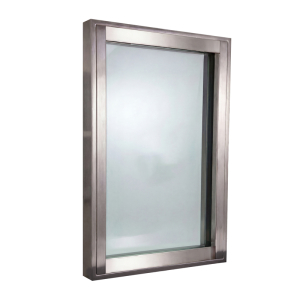 FHC Custom Bullet Resistant Vision Window - Inset Aluminum Frame - No Shelf