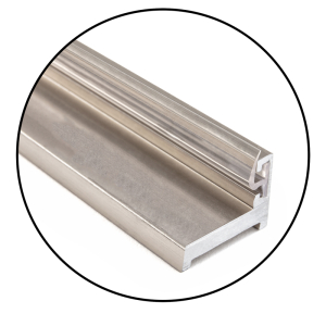 FHC Aluminum Jamb With Clear Wipe 95" Length - No Holes Drilled