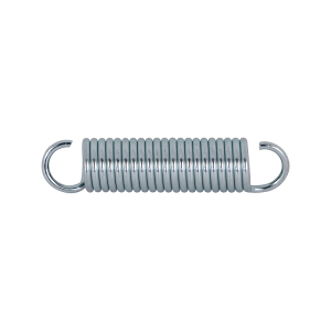 FHC Extension Spring - Spring Steel Construction - Nickel-Plated Finish - 0.062 Ga x 7/16" x 2" - Single Loop Open - (2-Pack)
