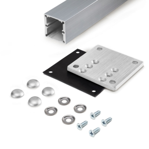 FHC 2-3/8" Square AR Post Kit 42" Length - Offset Base Plate