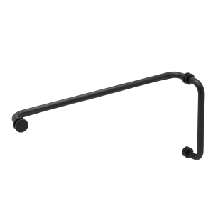FHC 8" x 20" Tubular Pull/Towel Bar Combo with Washers for 1/4" to 1/2" Glass  