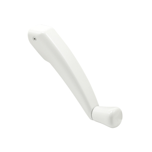 FHC Folding Crank Handle For 11/32&rdquo; Spindle Casement And Awning Window Operators - Diecast Zinc - White Enamel Finish (Single Pack)