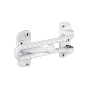 FHC Swing Bar Lock For Hinged Swing-In Doors - 3-7/8&rdquo; Bar Length - Diecast Zinc Construction With A White Finish (Single Pack)