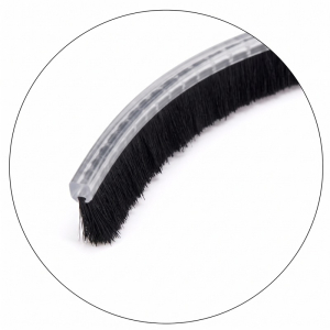 FHC 100' Roll Storefront Door Pile Weatherstrip .625 Pile Height - .125 Backing Width - Black