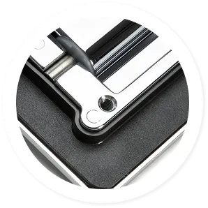 Factory-bonded Integrated Recessed Gasket Groove in chrome finish