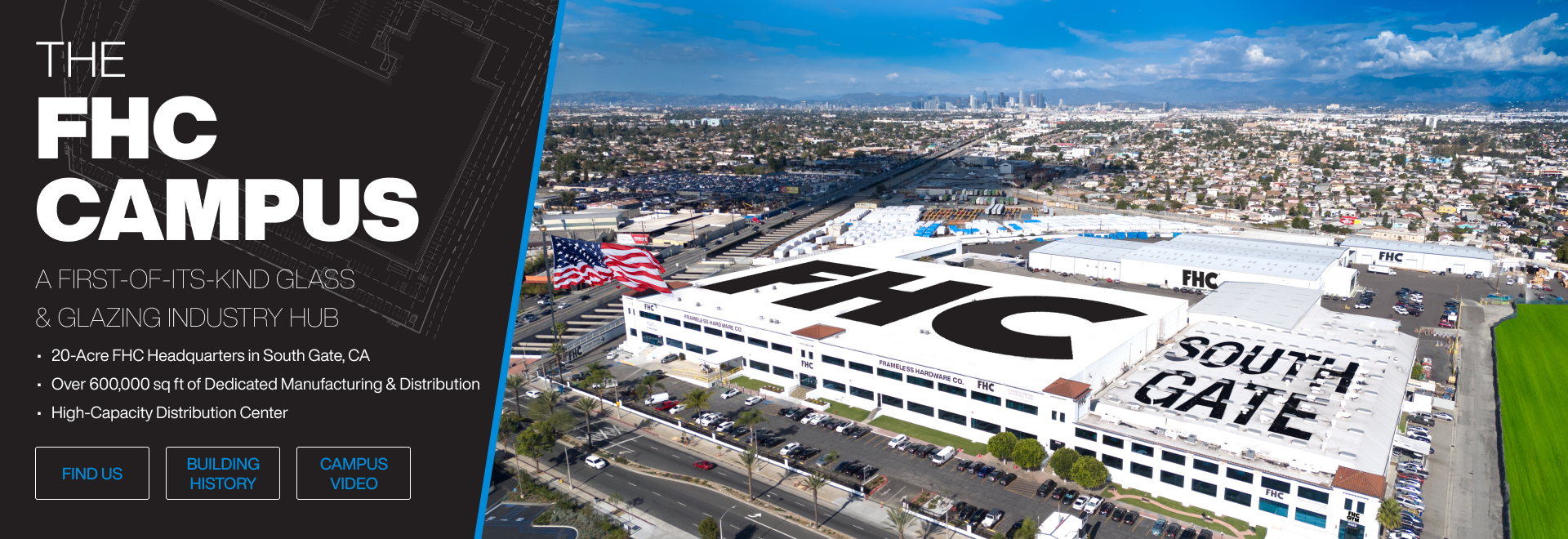 High View Shot of the FHC Campus in Southgate, California