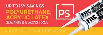 Up to 15% Savings on FHC Polyurethane, Acrylic Latex Sealants & Glazing Tools