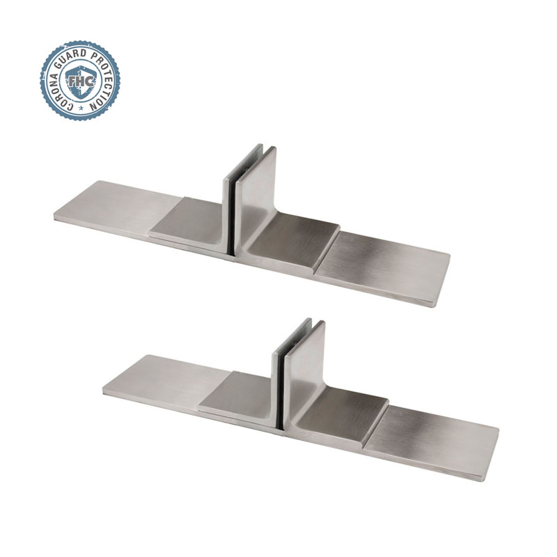 Fhc Corona Guard Partition Brackets Free Standing Bracket Set 2 Per Pack Matte Black Frameless Hardware Company - Plexiglass Corner Connectors Fhc Corona Guard Partition Brackets Free Standing Bracket Set 2 Per Pack Matte Black Frameless Hardware Company - Plexiglass Corner Connectors
